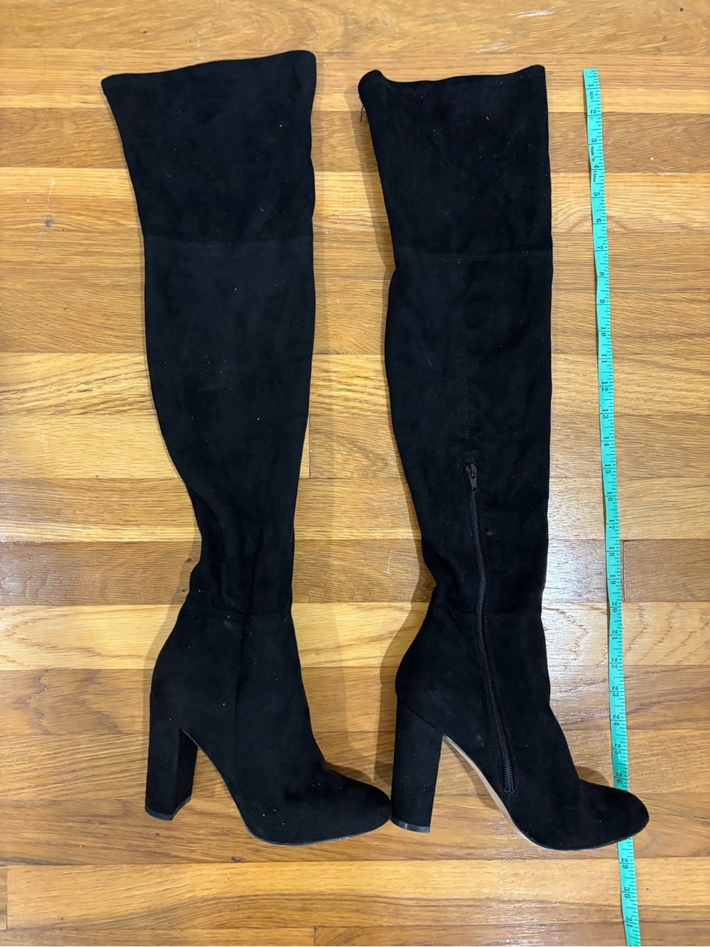 Aldo Black Over-the-Knee Block Heel Boots